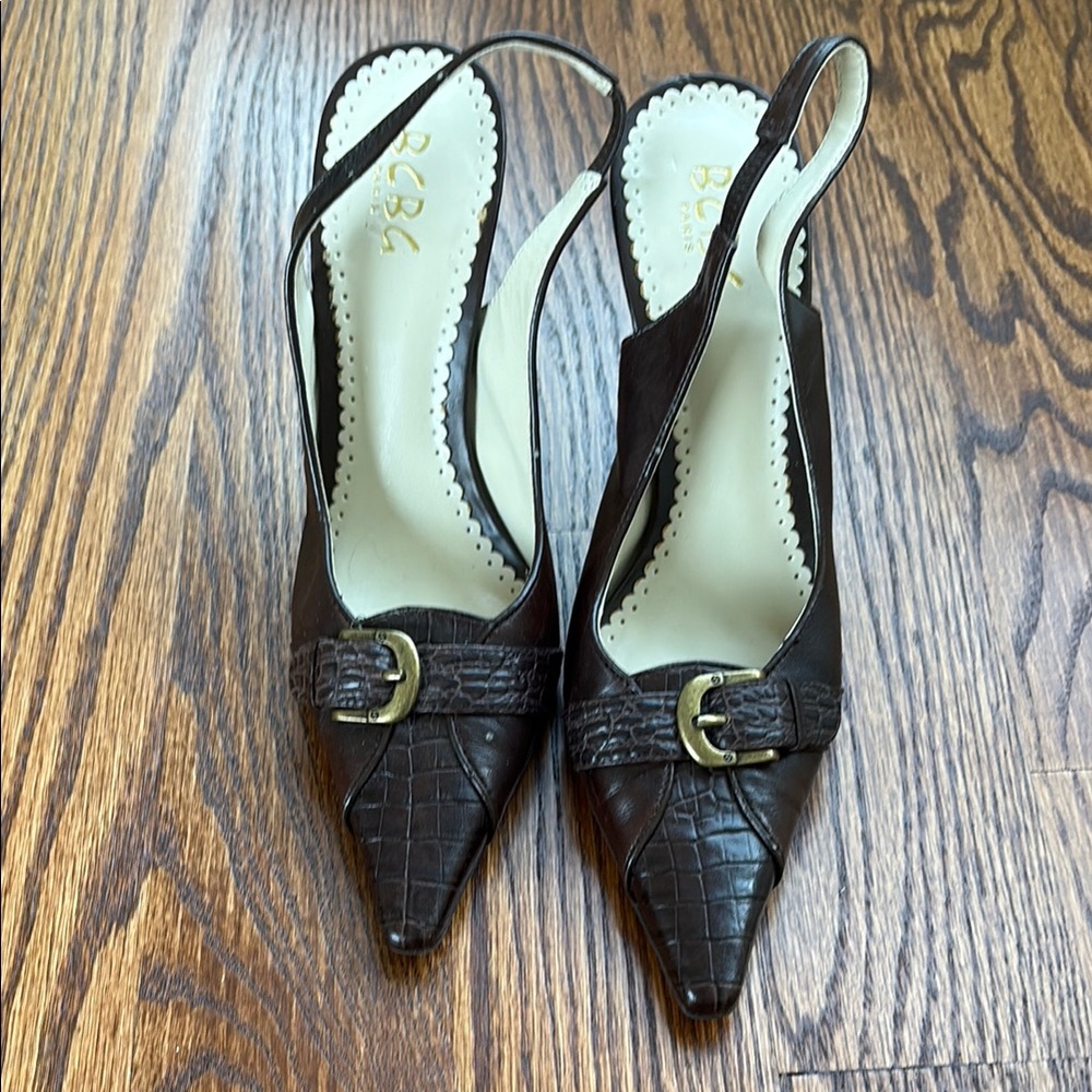 Women's Brown Slingback Heels